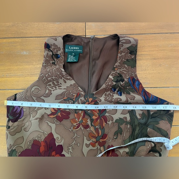 Lauren Ralph Lauren Vintage Floral Silk Chiffon Bias Cut Maxi Dress - Picture 11 of 12